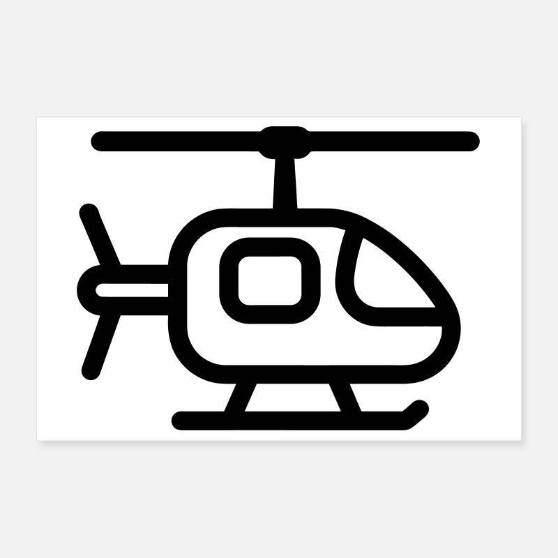 Hubschrauber Poster 30x20 cm