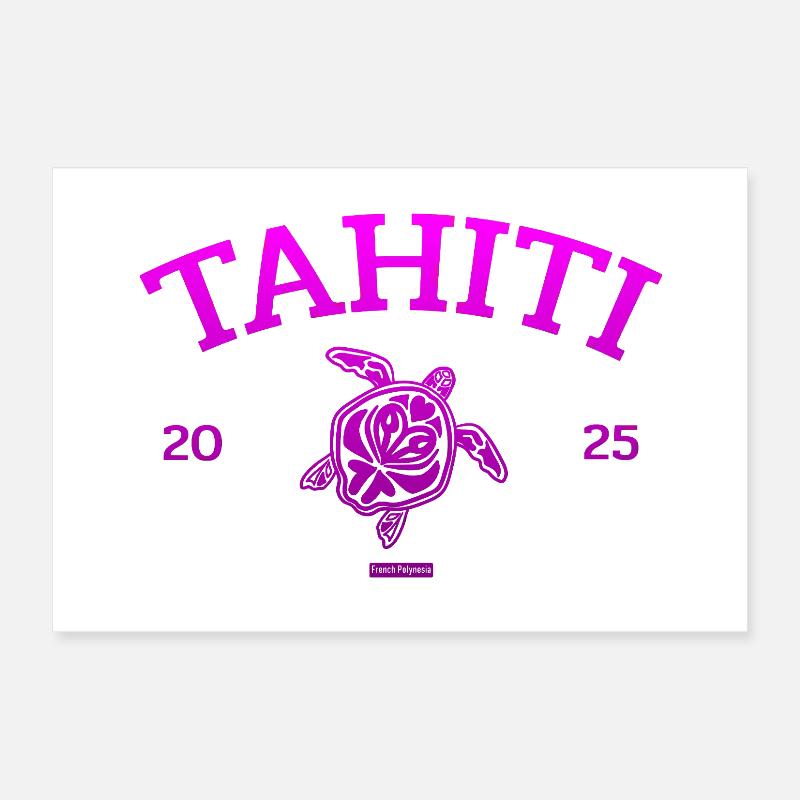 Tahiti - Turtle - French Polynesia - Schildkröte Poster 30x20 cm
