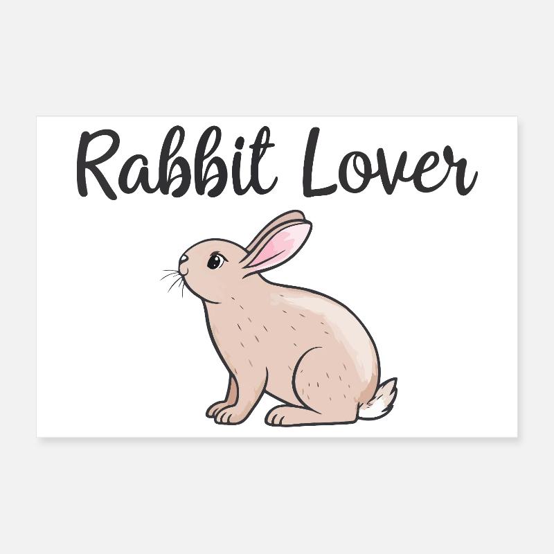rabbit lovers Poster 12" x 8" (30x20 cm)