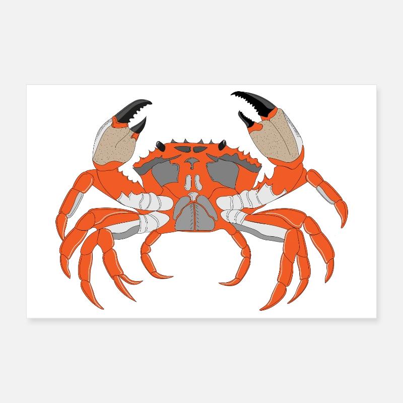 Crab Print Poster 12" x 8" (30x20 cm)