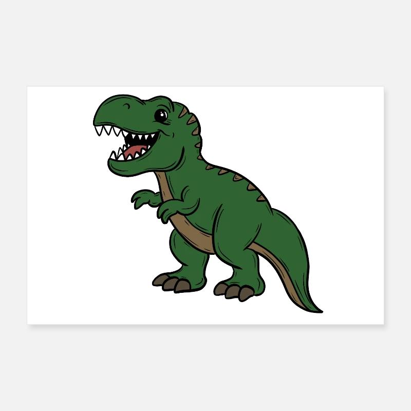Dinosaur Poster 12" x 8" (30x20 cm)