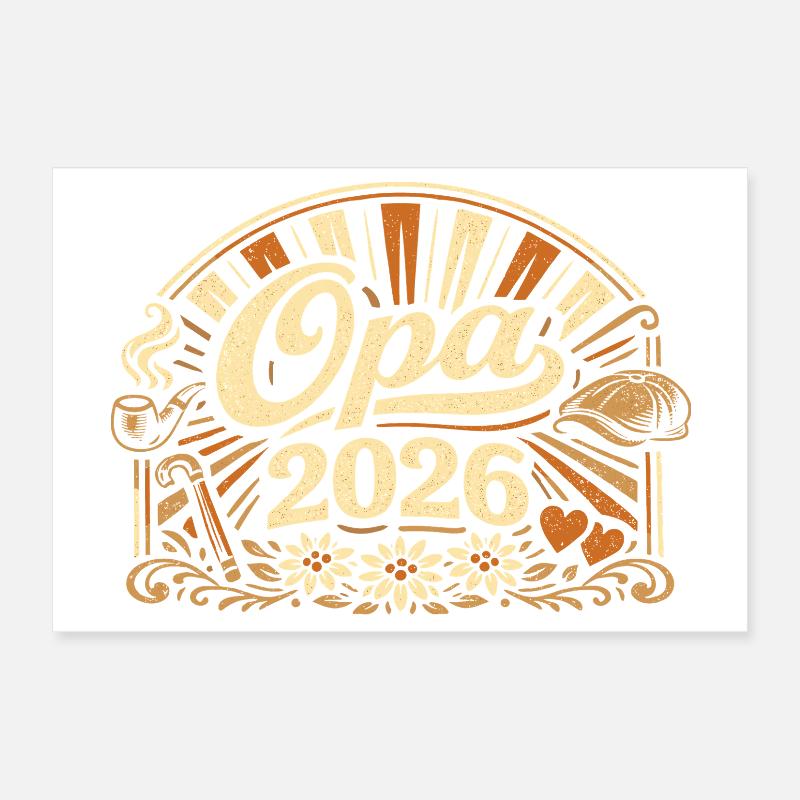 Grandpa 2026 Loading Gift Poster 12" x 8" (30x20 cm)
