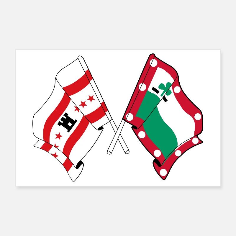 Meppel & Drenthe Flags – Regional Pride Poster 12" x 8" (30x20 cm)