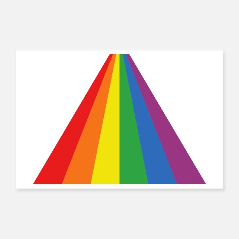 Rainbow Triangle Bold Poster 12" x 8" (30x20 cm)