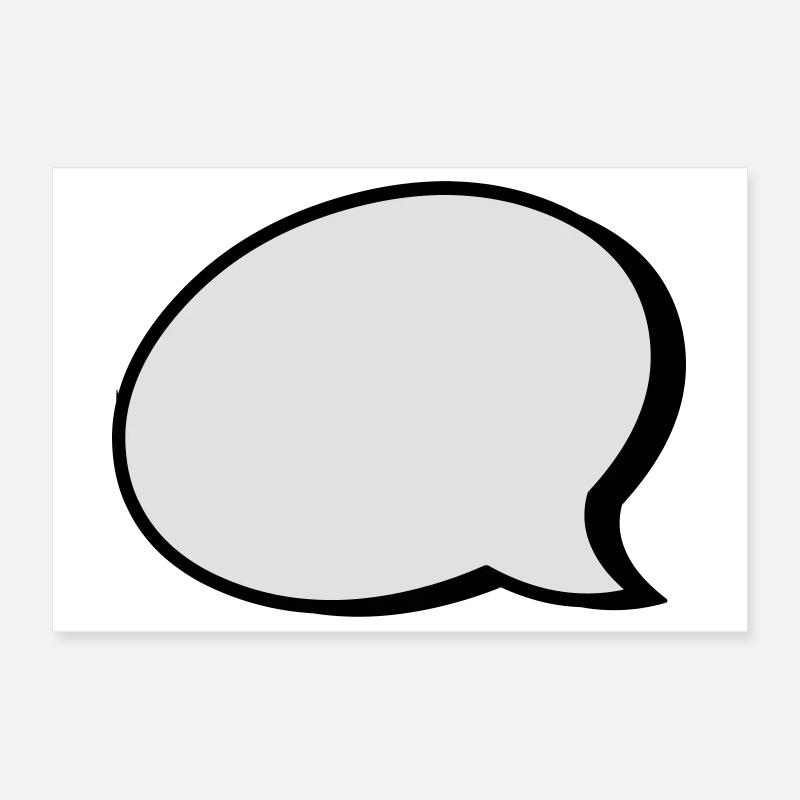 2541614 15422397 speech bubble Poster 12" x 8" (30x20 cm)