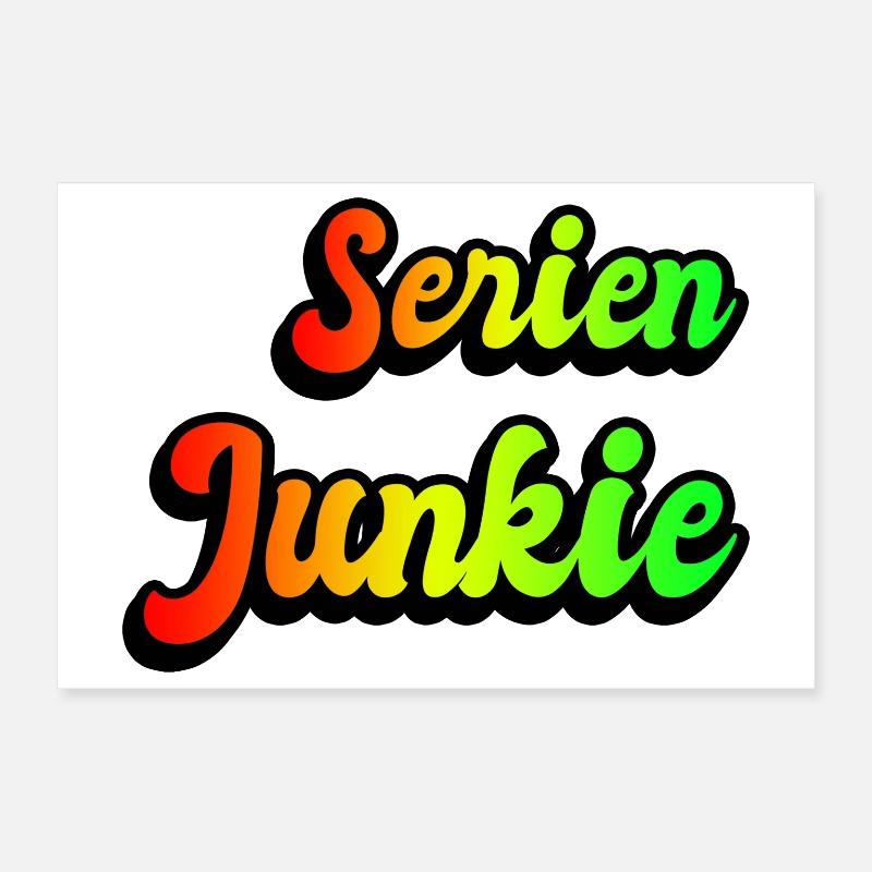 Serien Junkie Regenbogen Design Poster 30x20 cm