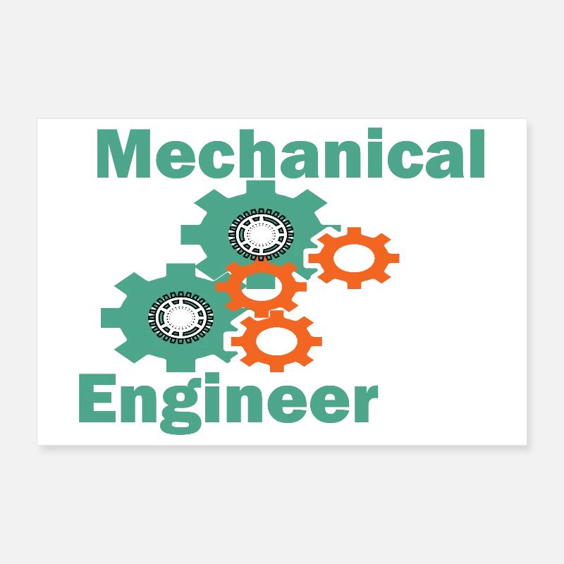 Mechanical Engineering Funny Engineer Poster 12" x 8" (30x20 cm)