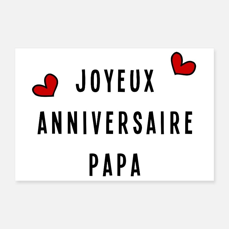 PAPA. JOYEUX ANNIVERSAIRE Poster 30 x 20 cm