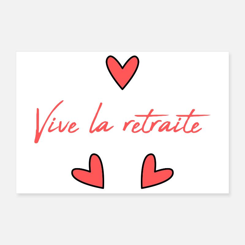 RETRAITE. BONNE RETRAITE. JOYEUSE RETRAITE Poster 30 x 20 cm