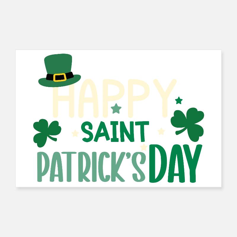 Happy St patrick's day Poster 12" x 8" (30x20 cm)