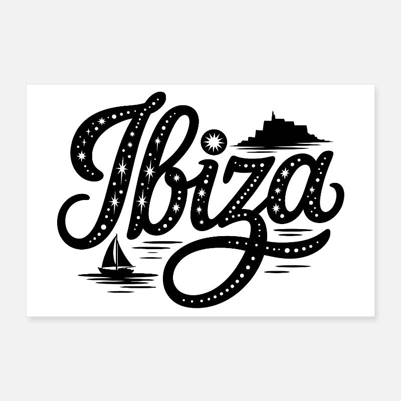 Ibiza - Conception de souvenirs Poster 30 x 20 cm