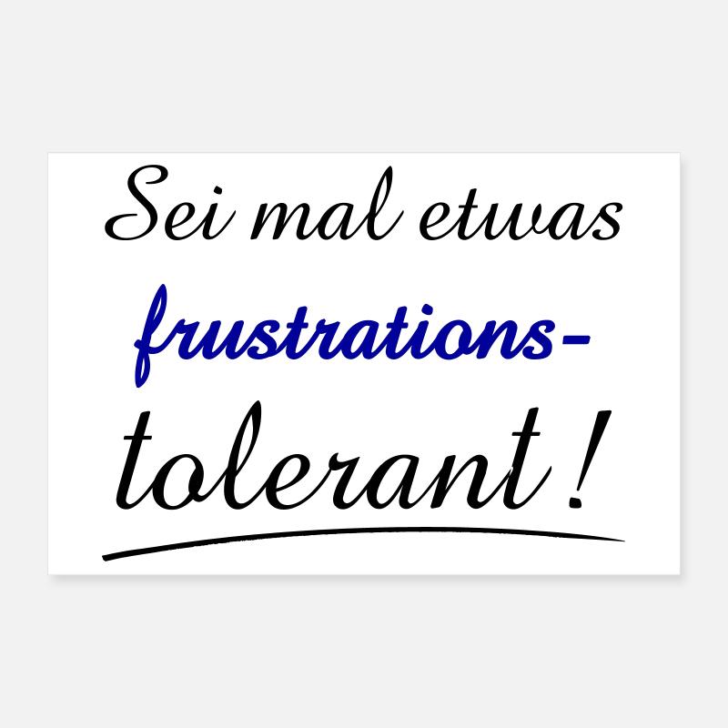 Expression de la frustration face à la typographie audacieuse Poster 30 x 20 cm