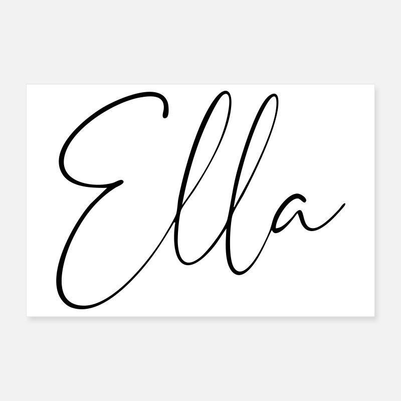Ella / Écriture manuscrite Conception personnalisée Poster 30 x 20 cm