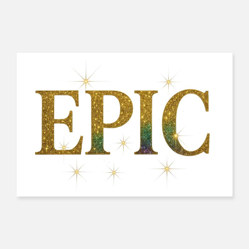 Episches Glitzer EPIC Design Poster 30x20 cm