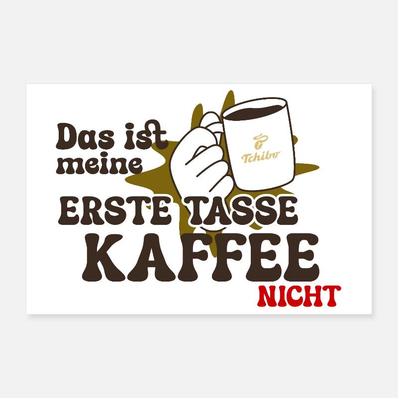 Funny coffee mug for coffee addicts Poster 12" x 8" (30x20 cm)