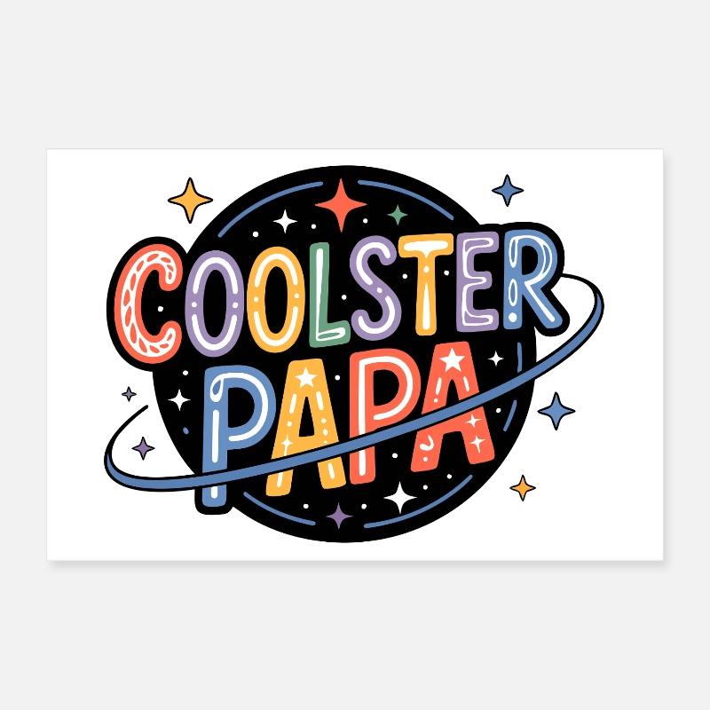 Papa le plus cool Poster 30 x 20 cm