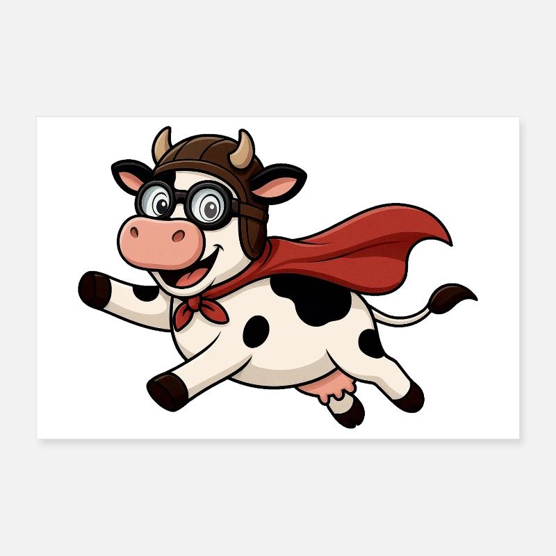 Superkuh mit Cape Poster 30x20 cm