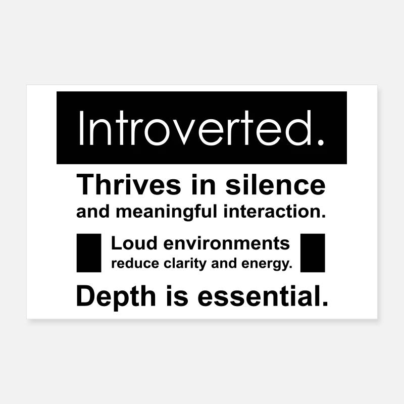 Introvert Poster 12" x 8" (30x20 cm)