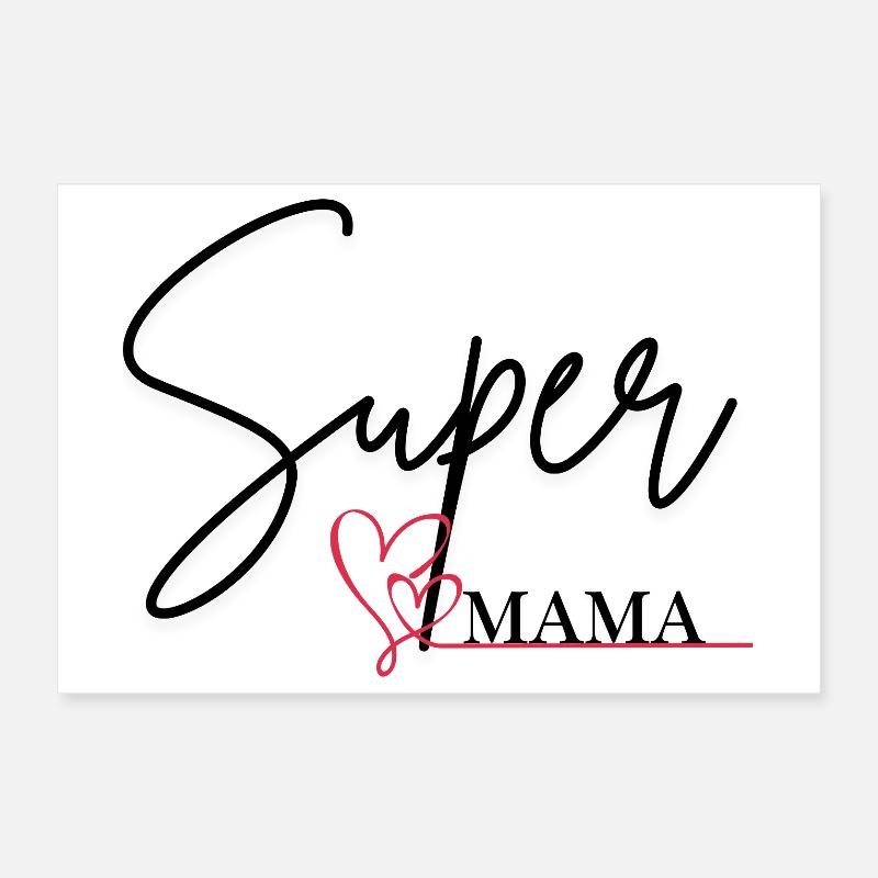 Super Mama Poster 12" x 8" (30x20 cm)