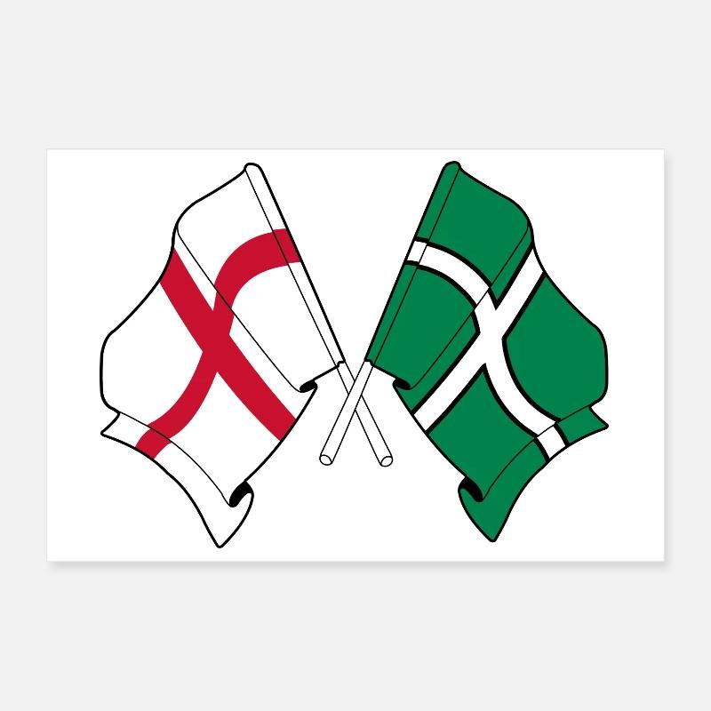 Devon et l’Angleterre croisés Poster 30 x 20 cm