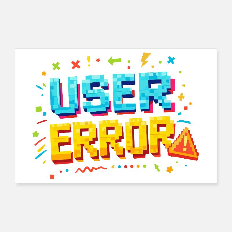 User Error Pixel Art Poster 12" x 8" (30x20 cm)