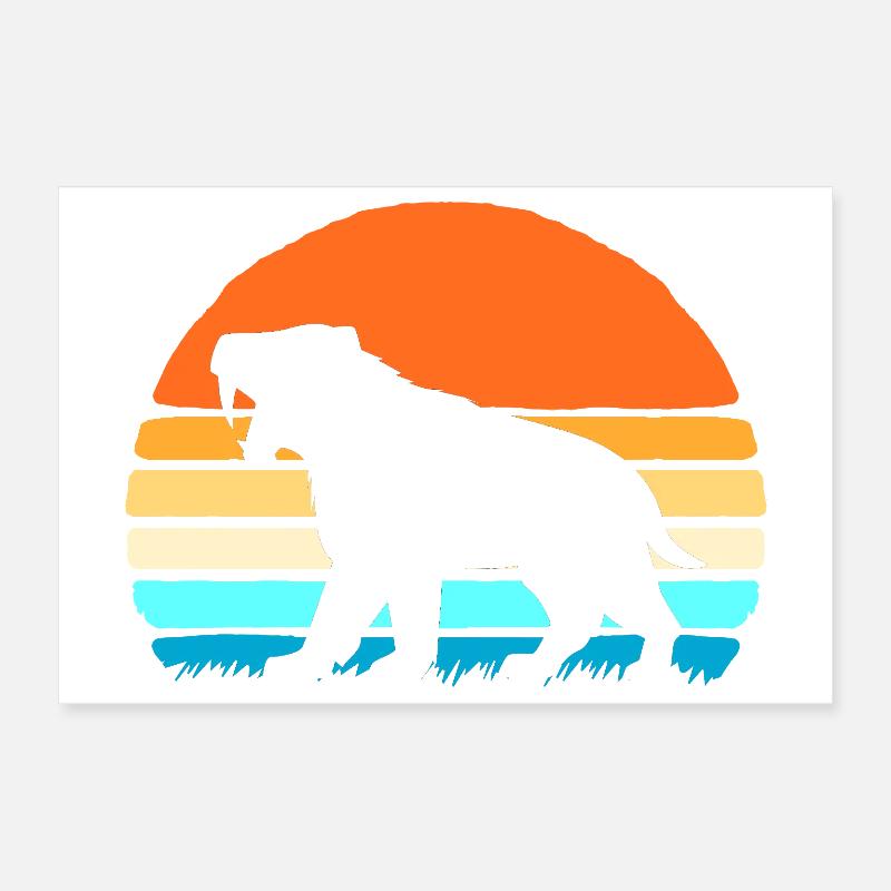 Urzeit Säbelzahntiger Poster 30x20 cm