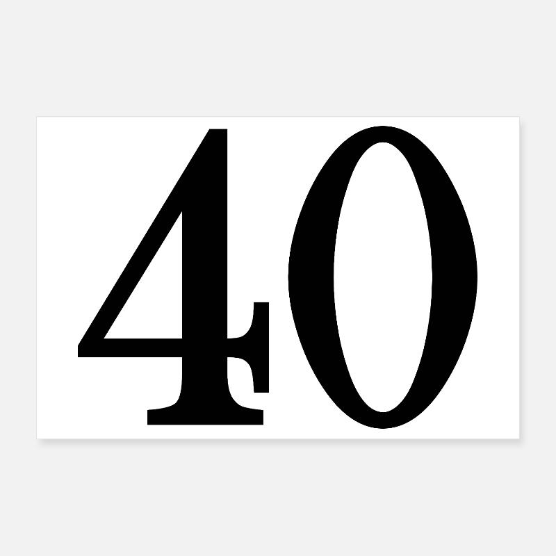 40. 40 ANS. 40e ANNIVERSAIRE. ANNIVERSAIRE 40 ANS. Poster 30 x 20 cm