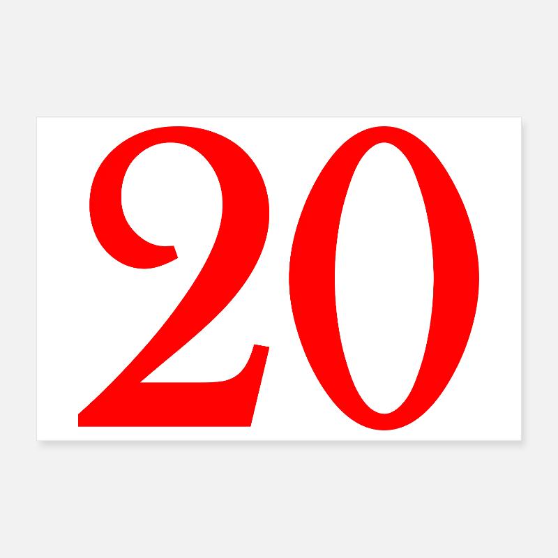 20. 20e ANNIVERSAIRE. ANNIVERSAIRE 20 ANS. 20 ANS. Poster 30 x 20 cm