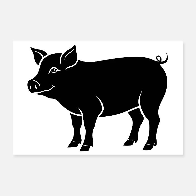 cochon Poster 30 x 20 cm