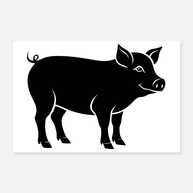 Schwein Poster 30x20 cm