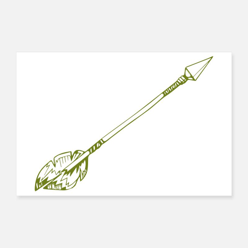 Arrow with Feather Poster 12" x 8" (30x20 cm)