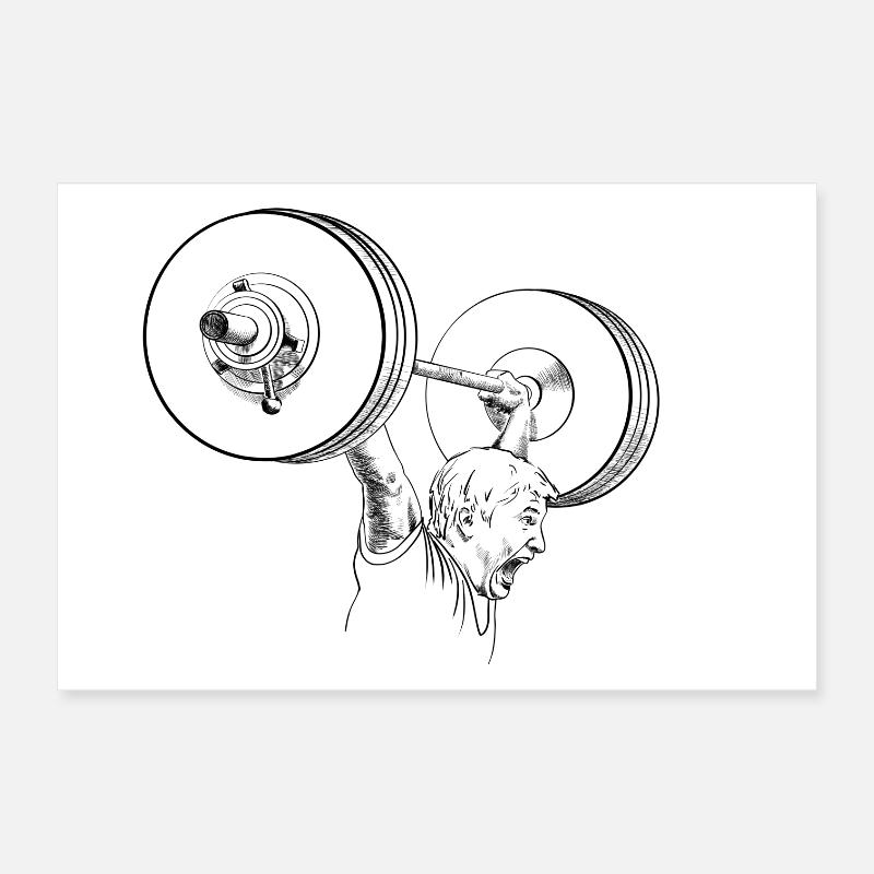 Weightlifting Poster 12" x 8" (30x20 cm)