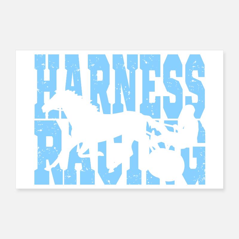 Trotting trotting race Poster 12" x 8" (30x20 cm)