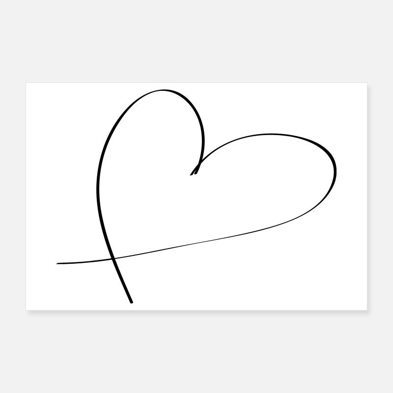 Herz Poster 30x20 cm