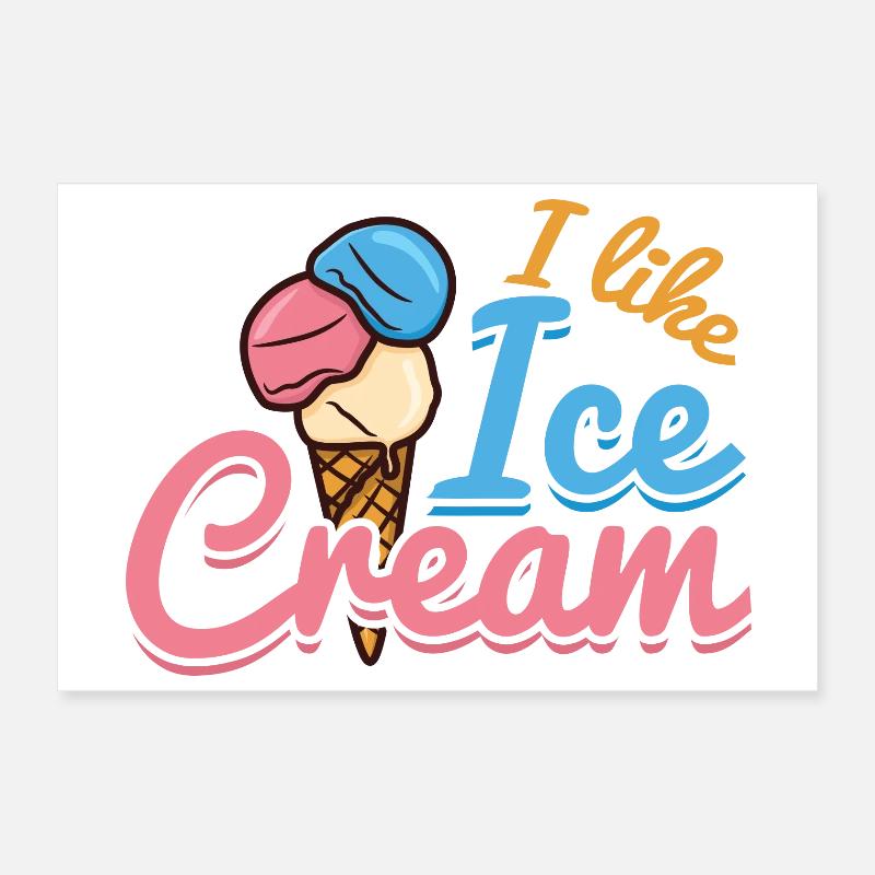 Eiscreme Liebe Poster 30x20 cm
