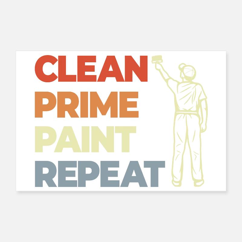 Répéter la peinture Clean Prime Poster 30 x 20 cm