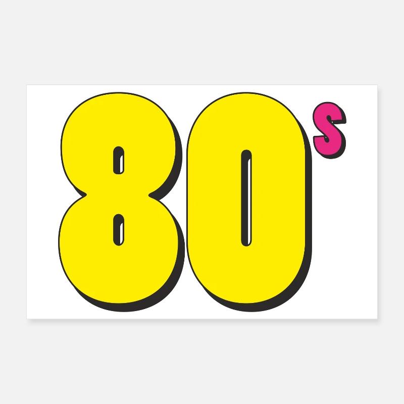 80s BIG Poster 30x20 cm