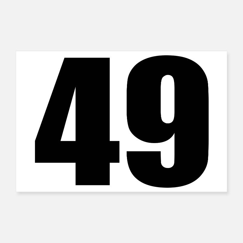 49e anniversaire 49 ans 49 ans numéro 49 Poster 30 x 20 cm