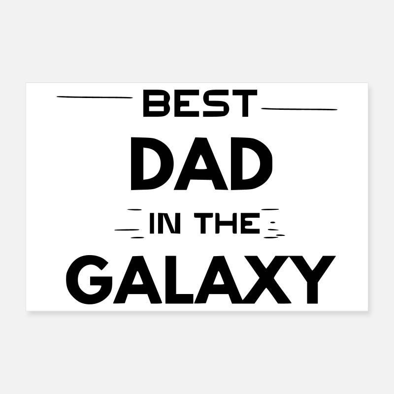 Bester Vater der Galaxis und der Welt Poster 30x20 cm