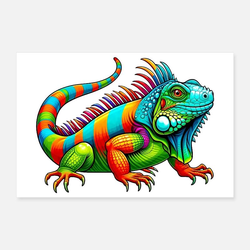 Iguana Poster 12" x 8" (30x20 cm)