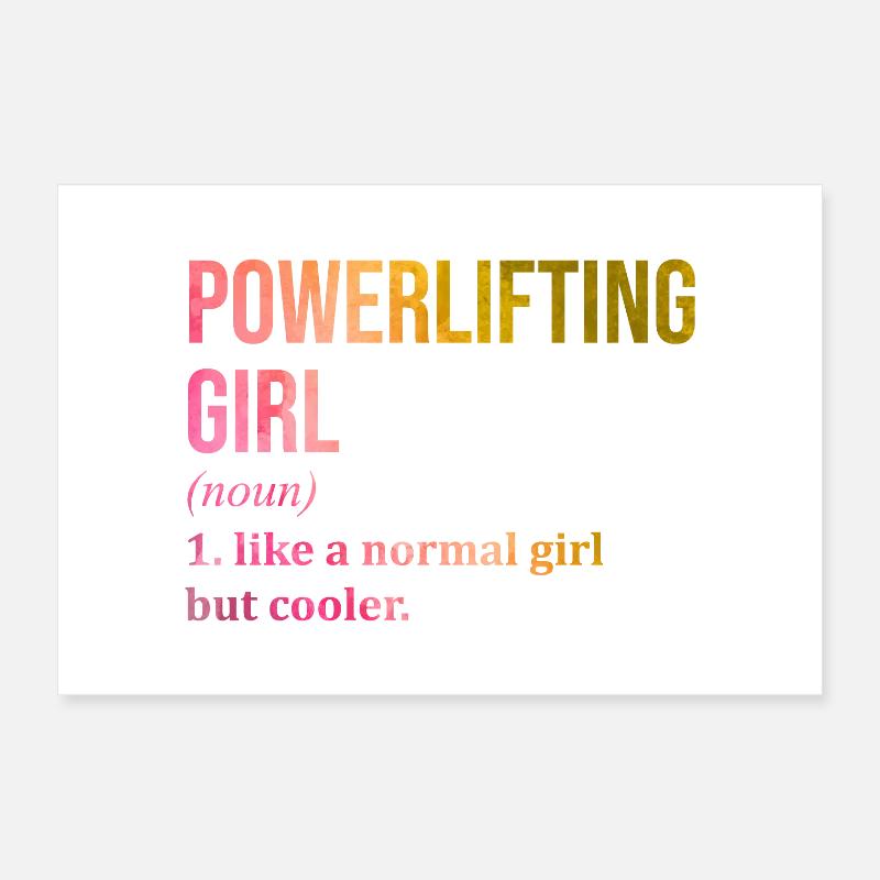 Powerlifting Poster 12" x 8" (30x20 cm)