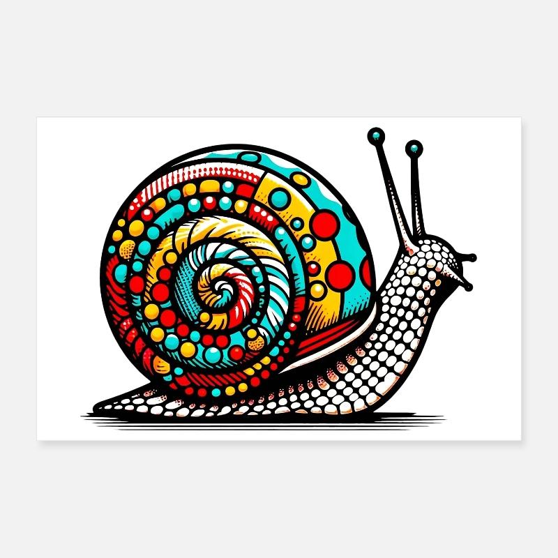 Snail Poster 12" x 8" (30x20 cm)