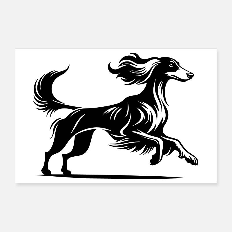 Saluki Poster 12" x 8" (30x20 cm)
