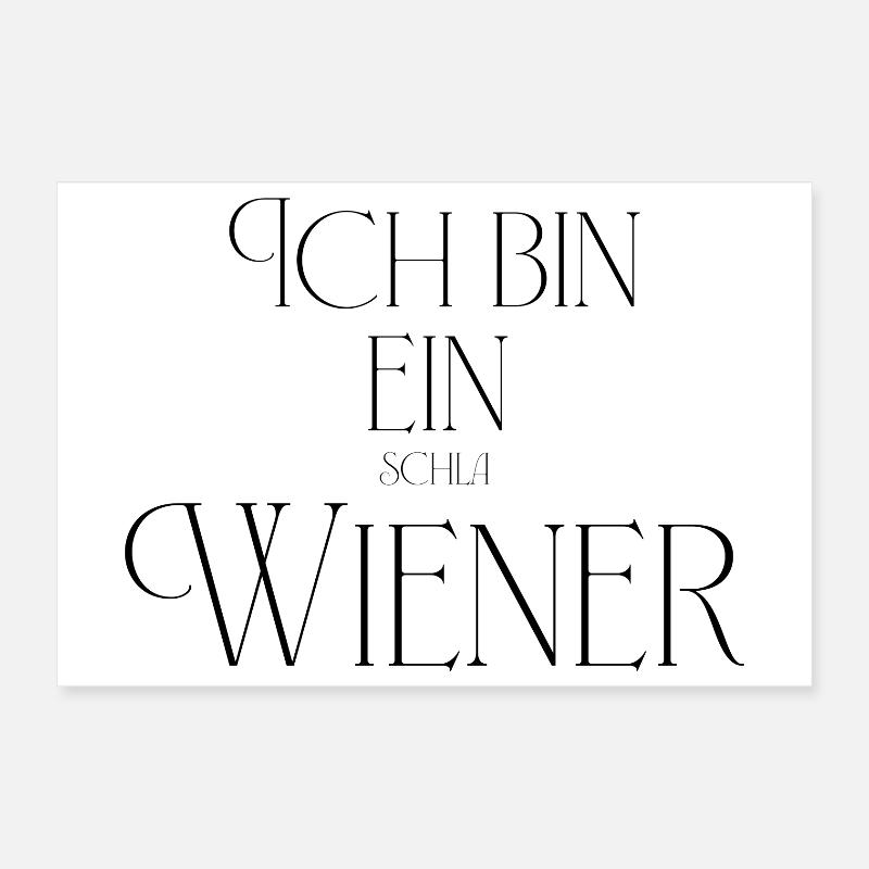 Ich bin ein (Schla) Wiener Poster 30x20 cm