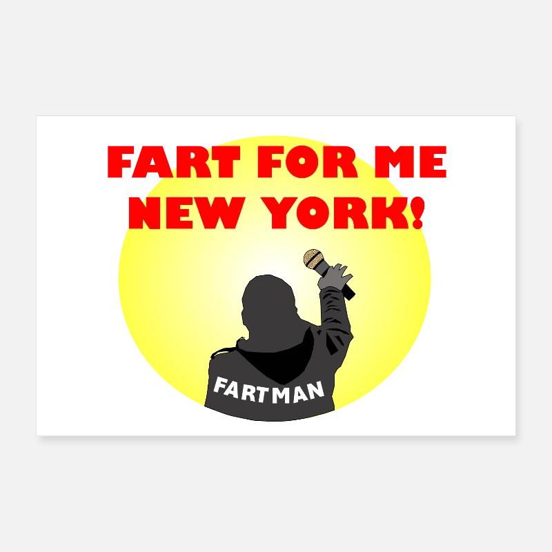 Comedy Fart Themed Graphic Tee Poster 12" x 8" (30x20 cm)