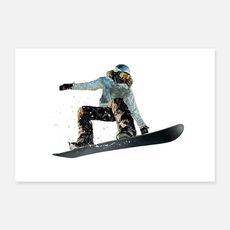 Planche à neige Poster 30 x 20 cm