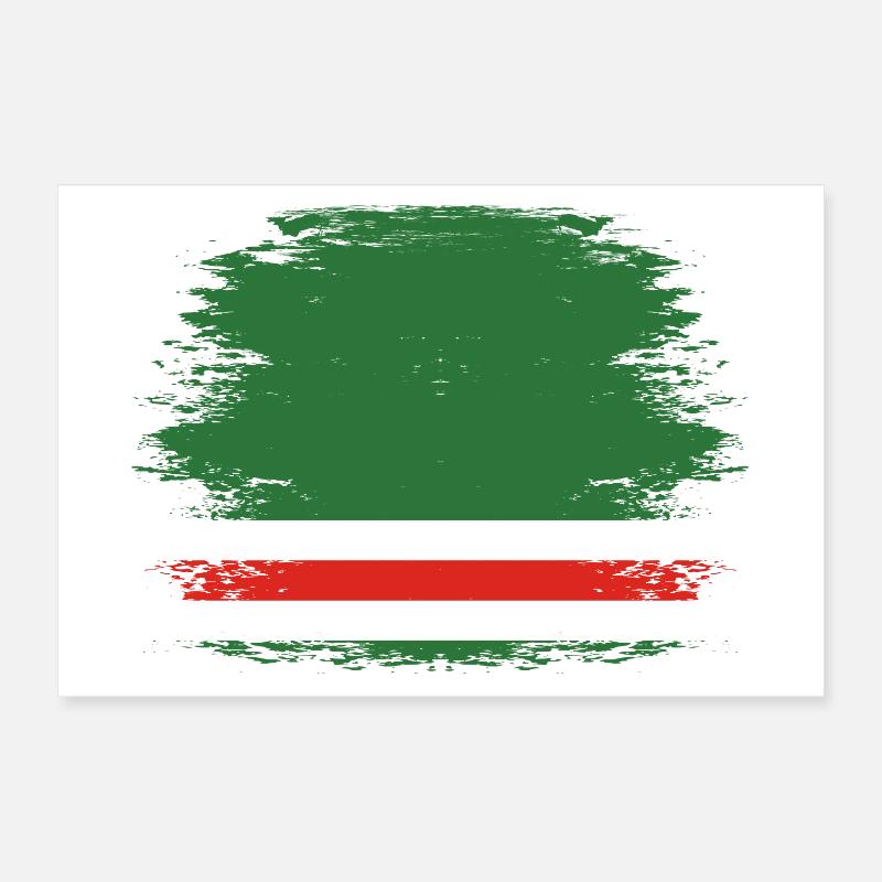 Drapeau de la Tchétchénie utilisé Poster 30 x 20 cm