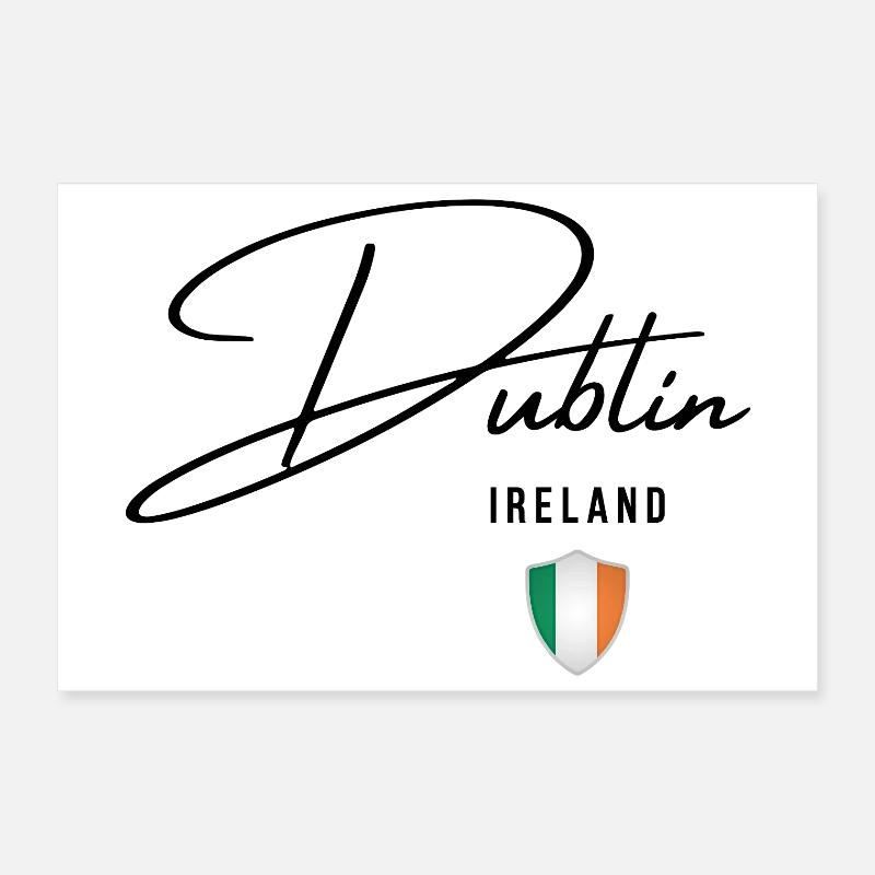 Design élégant Dublin, j’adore Dublin Poster 30 x 20 cm