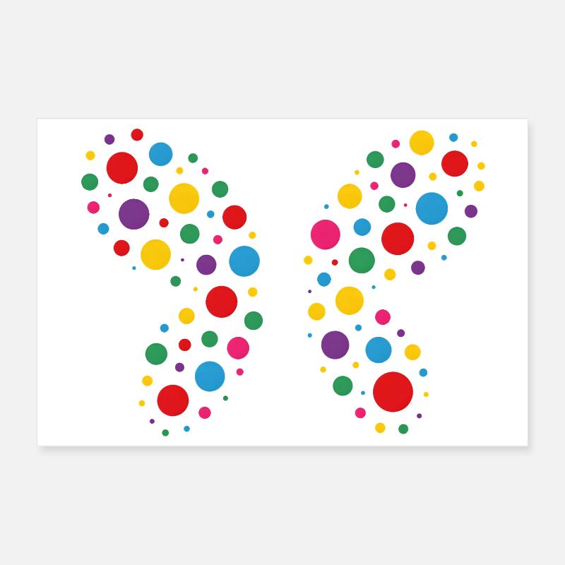 Colorful Dot Wing Bloom Poster 12" x 8" (30x20 cm)
