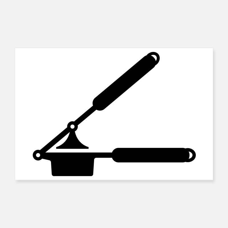 Knoblauch Presse oder Spätzle Presse Poster 30x20 cm